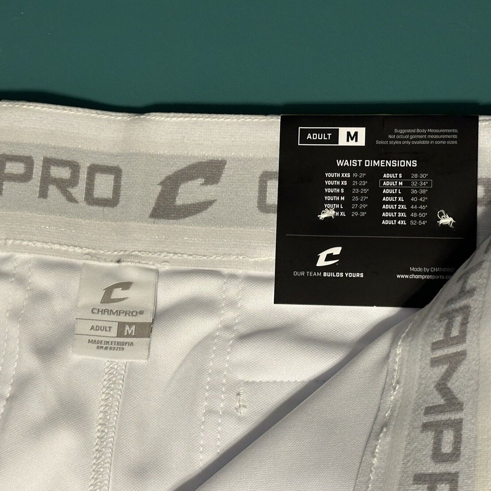 Champro Adult Triple Crown Knicker Baseball Pant White Blue Stripe Medium New - Picture 3 of 15